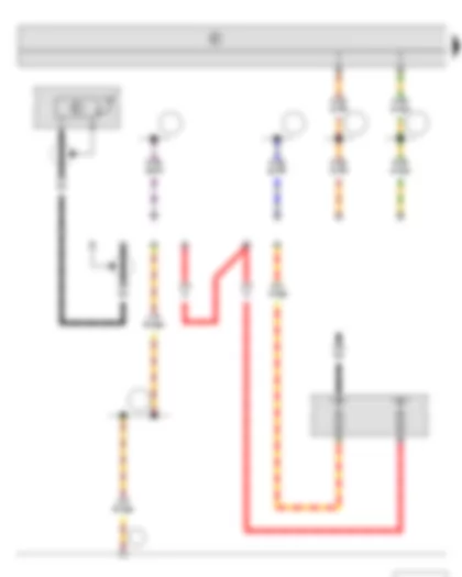 Wiring Diagram  SKODA ROOMSTER 2014 - Roof aerial - Fuse holder B