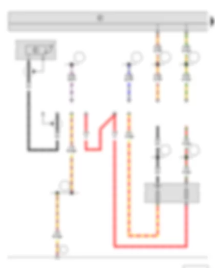 Wiring Diagram  SKODA ROOMSTER 2014 - Roof aerial - Fuse holder B