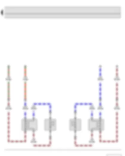 Wiring Diagram  SKODA ROOMSTER 2013 - Rear left treble loudspeaker - Rear left bass loudspeaker - Rear right treble loudspeaker - Rear right bass loudspeaker