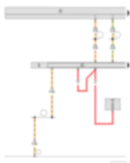 Wiring Diagram  SKODA ROOMSTER 2014 - Control unit with display for radio and navigation - Fuse holder B