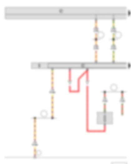 Wiring Diagram  SKODA ROOMSTER 2014 - Control unit with display for radio and navigation - Fuse holder B