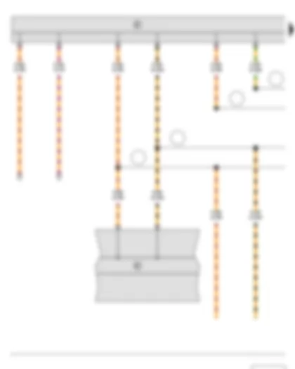 Wiring Diagram  SKODA ROOMSTER 2014 - Onboard supply control unit - Dash panel insert - 16-pin connector