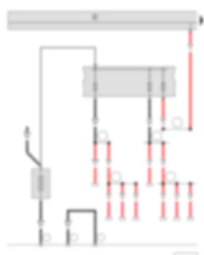 Wiring Diagram  SKODA ROOMSTER 2014 - Battery - Fuse holder A