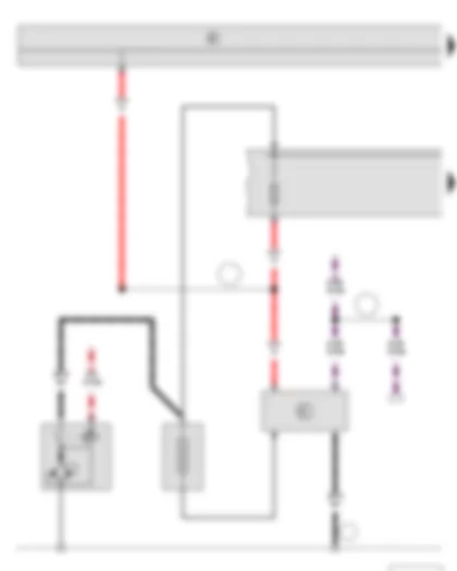 Wiring Diagram  SKODA ROOMSTER 2014 - Battery - Starter - Battery monitor control unit - Fuse holder A