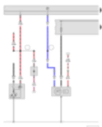 Wiring Diagram  SKODA ROOMSTER 2014 - Starter - Alternator with voltage regulator - Blocking diode 2 - Fuse holder A