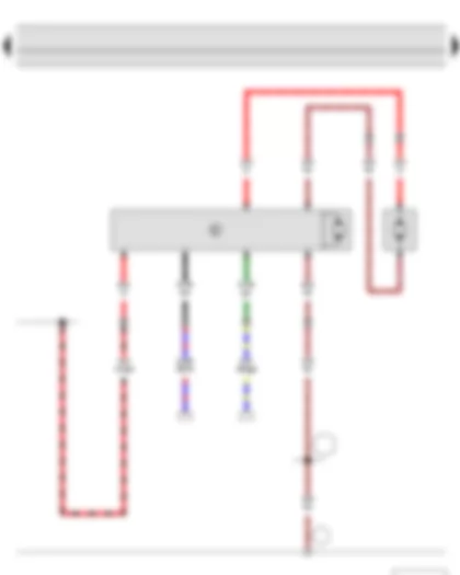 Wiring Diagram  SKODA ROOMSTER 2014 - Radiator fan control unit - Radiator fan - Radiator fan on right of radiator