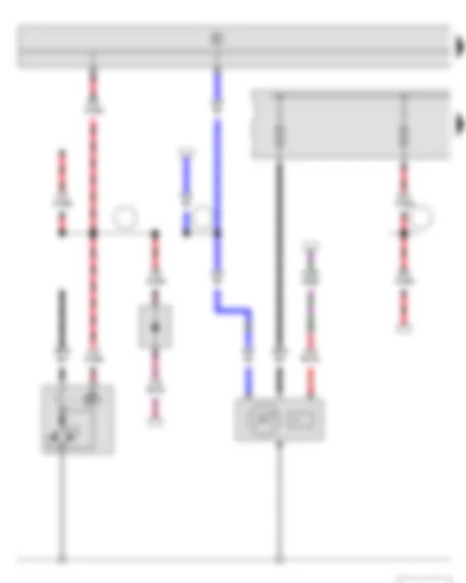 Wiring Diagram  SKODA ROOMSTER 2014 - Starter - Alternator with voltage regulator - Blocking diode 2 - Fuse holder A