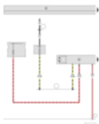 Wiring Diagram  SKODA ROOMSTER 2014 - Power steering control unit - Fuse holder A - Fuse holder B - Steering hydraulics pump