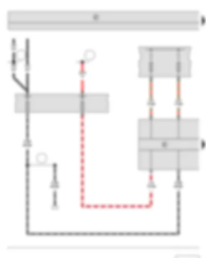Wiring Diagram  SKODA ROOMSTER 2014 - ABS control unit - Fuse holder A - Fuse holder B