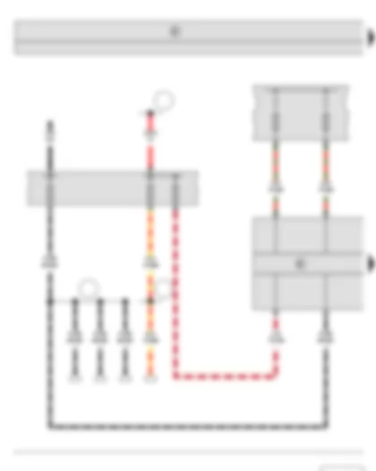Wiring Diagram  SKODA ROOMSTER 2014 - ABS control unit - Fuse holder A - Fuse holder B