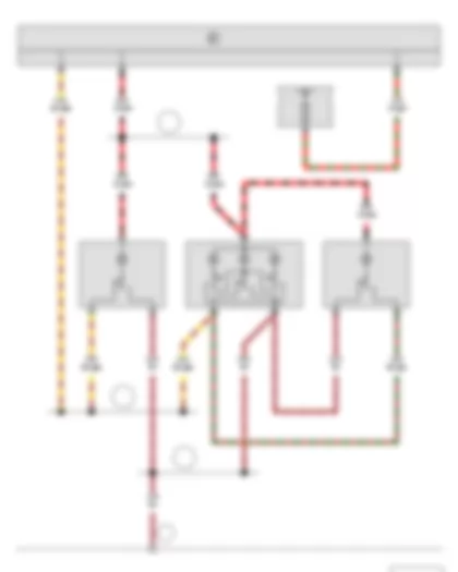 Wiring Diagram  SKODA ROOMSTER 2014 - Fuse holder B - Front interior light - Front passenger reading light - Driver side reading light - Rear interior light