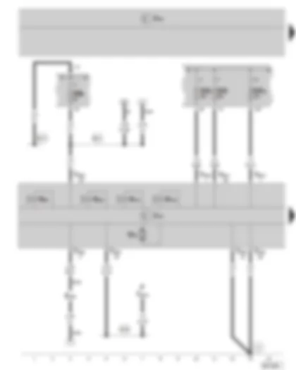Wiring Diagram  SKODA ROOMSTER 2007 - ABS control unit - Fuse holder A on battery - Fuse holder B