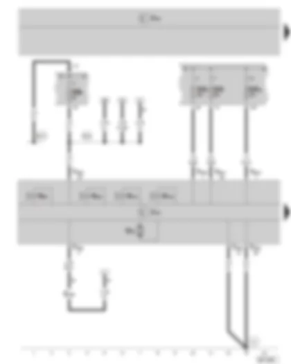 Wiring Diagram  SKODA ROOMSTER 2007 - ABS control unit - Fuse holder A on battery - Fuse holder B