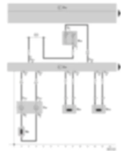 Wiring Diagram  SKODA ROOMSTER 2007 - Airbag control unit - Coil - Airbag igniter - driver side - Belt tensioner igniter 1 - driver side - Belt tensioner igniter 1 - front passenger side