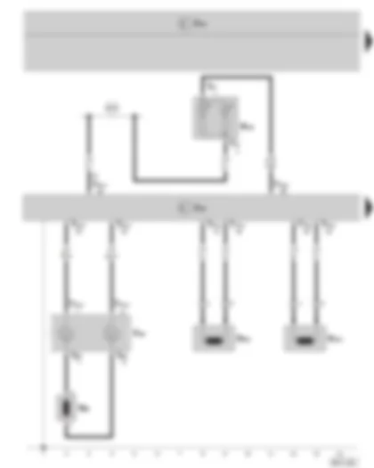 Wiring Diagram  SKODA ROOMSTER 2007 - Airbag control unit - Coil - Airbag igniter - driver side - Belt tensioner igniter 1 - driver side - Belt tensioner igniter 1 - front passenger side