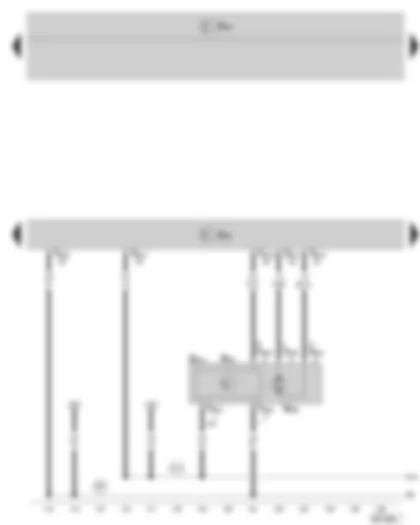 Wiring Diagram  SKODA ROOMSTER 2008 - Engine control unit - Exhaust gas recirculation valve - Exhaust gas recirculation potentiometer - Exhaust gas recirculation control motor
