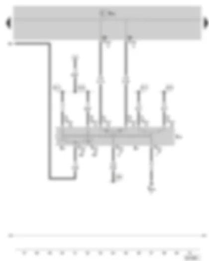 Электросхемa  SKODA ROOMSTER 2007 - переключатель указателей поворота - выключатель ближнего света фар и предупредительной световой сигнализации - включатель для стояночных фонарей
