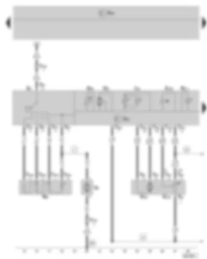 Электросхемa  SKODA ROOMSTER 2008 - блок управления кондиционером - выключатель вентилятора для впуска свежего воздуха - вентилятор для впуска свежего воздуха - дополнительный резистор вентилятора для впуска свежего воздуха с предохранителем от перегрева - исполнительный двигатель для регулирования заслонки для свежего и рециркулирующего воздуха