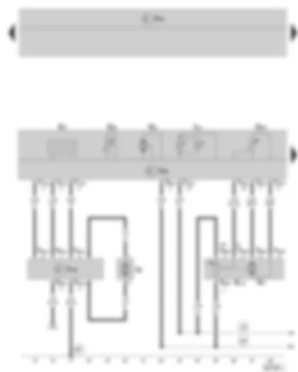 Электросхемa  SKODA ROOMSTER 2008 - блок управления Climatronic - блок управления вентилятором для впуска свежего воздуха - вентилятор для впуска свежего воздуха - исполнительный двигатель центральной заслонки распределения воздуха