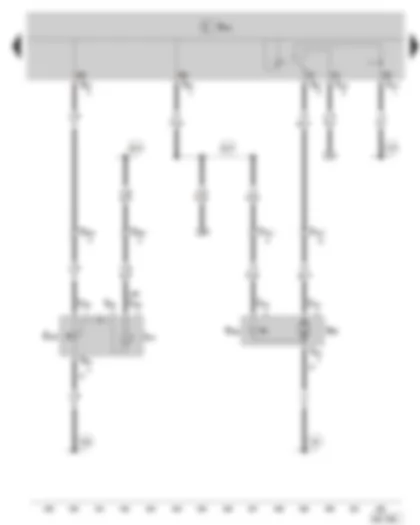 Wiring Diagram  SKODA ROOMSTER 2009 - Rear lid remote release button - Rear lid lock unit - Central locking motor in rear lid - (not valid for vehicles with central locking)