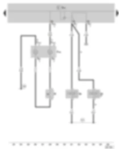 Wiring Diagram  SKODA ROOMSTER 2009 - Horn activation - high tone horn - low tone horn - coil