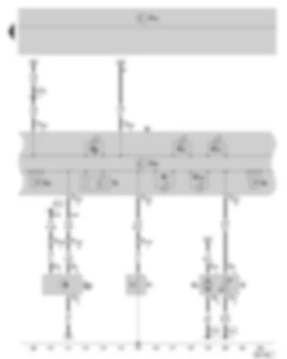 Wiring Diagram  SKODA ROOMSTER 2009 - Dash panel insert - Control unit in dash panel insert - Warning lights - Oil pressure switch - Fuel gauge sender - Fuel pump for predelivery - Speedometer sender - Fuel gauge - Speedometer -Odometer display