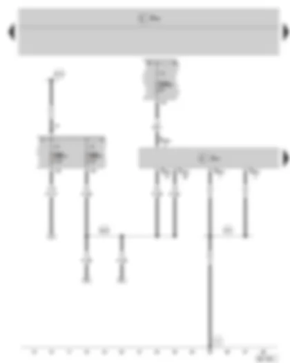 Wiring Diagram  SKODA ROOMSTER 2009 - Automatic gearbox control unit - Fuse holder A on battery - Fuse holder B