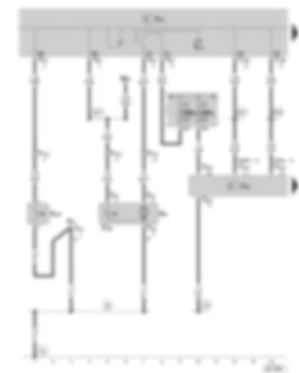 Wiring Diagram  SKODA ROOMSTER 2009 - Convenience system central control unit - Rear lid handle release button - Rear lid lock unit - Central locking motor in rear lid - Fuse holder B