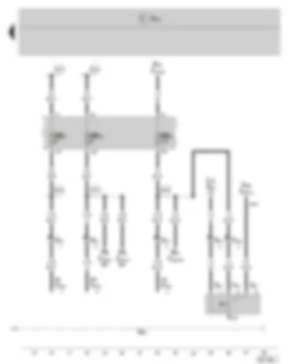 Wiring Diagram  SKODA ROOMSTER 2009 - Fuse holder B - trailer socket - contact switch for rear fog light cut-out