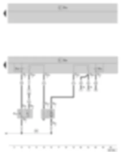 Wiring Diagram  SKODA ROOMSTER 2010 - Radiator fan control unit - Radiator fan thermal switch - Radiator fan