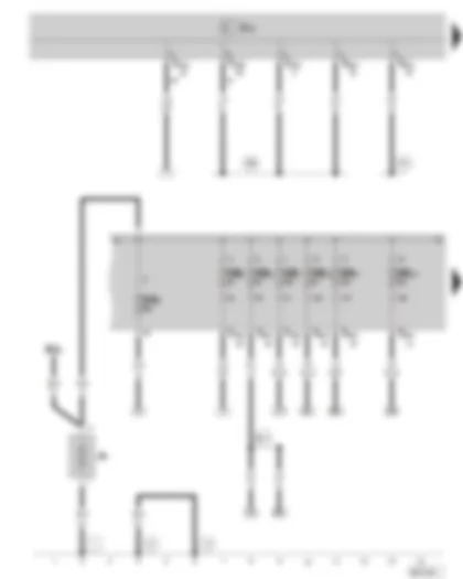 Wiring Diagram  SKODA SUPERB II 2008 - Battery - fuse holder A at the E box - fuse holder B on the E box