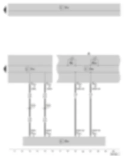 Wiring Diagram  SKODA SUPERB II 2008 - ABS control unit - data bus diagnostic interface - dash panel insert