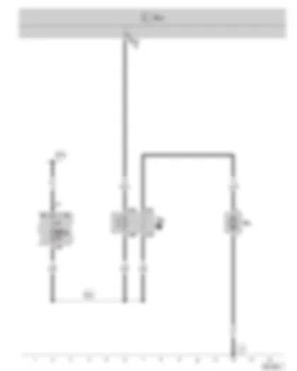 Wiring Diagram  SKODA SUPERB II 2009 - Headlight washer system pump - headlight washer system relay - fuse holder C in the dash panel