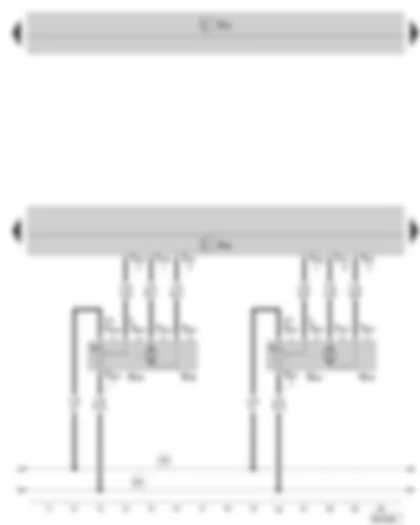 Wiring Diagram  SKODA SUPERB II 2015 - Climatronic control unit - left temperature flap control motor - right temperature flap control motor