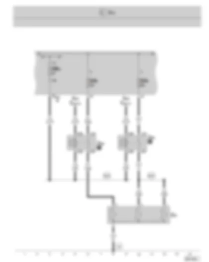 Wiring Diagram  SKODA SUPERB II 2008 - Low heat output relay - high heat output relay - heater element for additional air heater - fuse holder A at the E box - fuse holder B on the E box