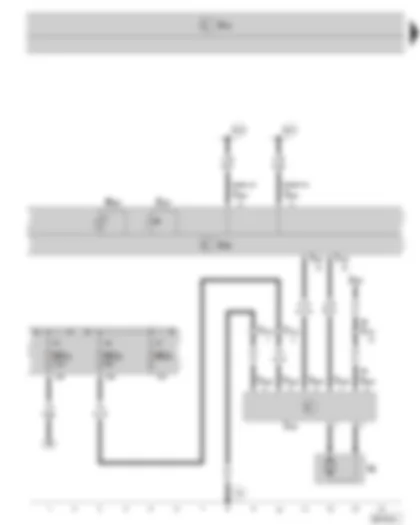 Wiring Diagram  SKODA SUPERB II 2012 - Climatronic control unit - fresh air blower control motor - fresh air blower - fuse holder C in the dash panel