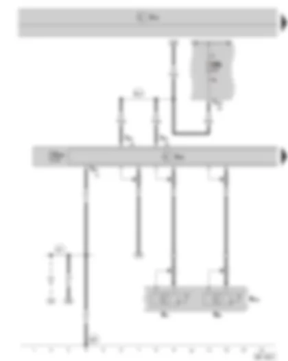 Wiring Diagram  SKODA SUPERB II 2008 - Control unit with display for radio and navigation system - aerial - navigation system aerial - fuse holder B on the E box