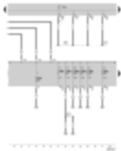 Wiring Diagram  SKODA SUPERB II 2009 - Fuse holder A at the E box - fuse holder B on the E box