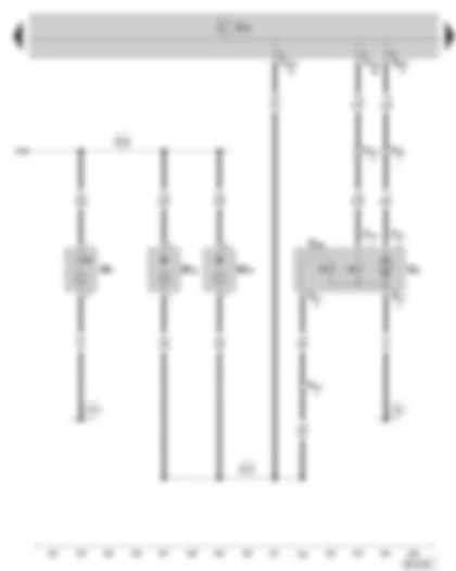 Wiring Diagram  SKODA SUPERB II 2009 - Rear lid lock unit - glove box light - left luggage compartment light - right luggage compartment light