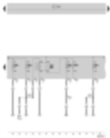 Wiring Diagram  SKODA SUPERB II 2009 - Motronic component current supply relay - fuse holder B on the E box