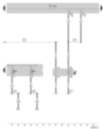 Wiring Diagram  SKODA SUPERB II 2009 - Voltage supply relay - terminal 50 - fuse holder C in the dash panel