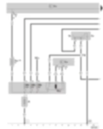Wiring Diagram  SKODA SUPERB II 2015 - Battery - battery isolation igniter - fuse holder D on the battery in the luggage compartment - onboard control unit fuse - airbag control unit - slave start socket