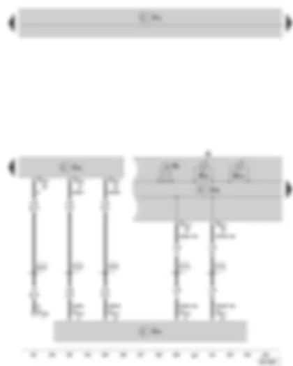 Wiring Diagram  SKODA SUPERB II 2009 - Engine control unit - data bus diagnostic interface - dash panel insert - warning lights - coolant temperature gauge