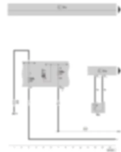 Wiring Diagram  SKODA SUPERB II 2009 - Engine control unit - coolant temperature sender at radiator outlet - fuse holder A at the E box - fuse holder B on the E box - (not valid for 3.6 ltr./191 kW)