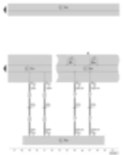 Wiring Diagram  SKODA SUPERB II 2009 - ABS control unit - data bus diagnostic interface - dash panel insert