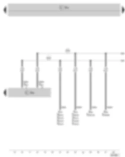 Wiring Diagram  SKODA SUPERB II 2009 - Data bus diagnostic interface - connection for: ABS control unit - airbag control unit