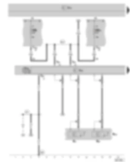 Wiring Diagram  SKODA SUPERB II 2010 - Control unit with display for radio and navigation system - aerial - navigation system aerial - fuse holder B on the E box