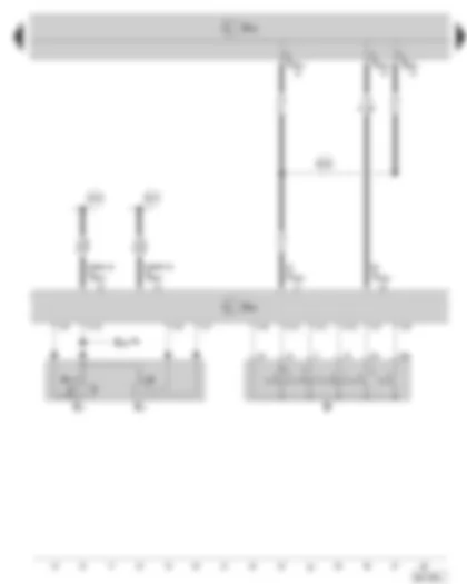 Wiring Diagram  SKODA SUPERB II 2010 - Steering column electronics control unit - ignition starter switch - turn signal switch - headlight dipper/flasher switch