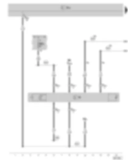 Wiring Diagram  SKODA SUPERB II 2010 - automatic anti-dazzle interior mirror - fuse holder C in the dash panel