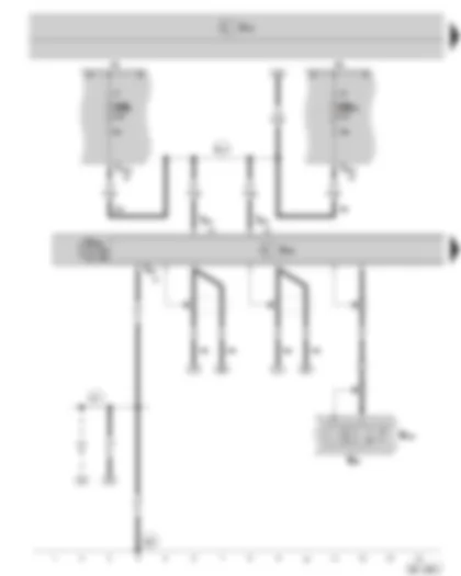Wiring Diagram  SKODA SUPERB II 2010 - Control unit with display for radio and navigation system - navigation system aerial - fuse holder B on the E box